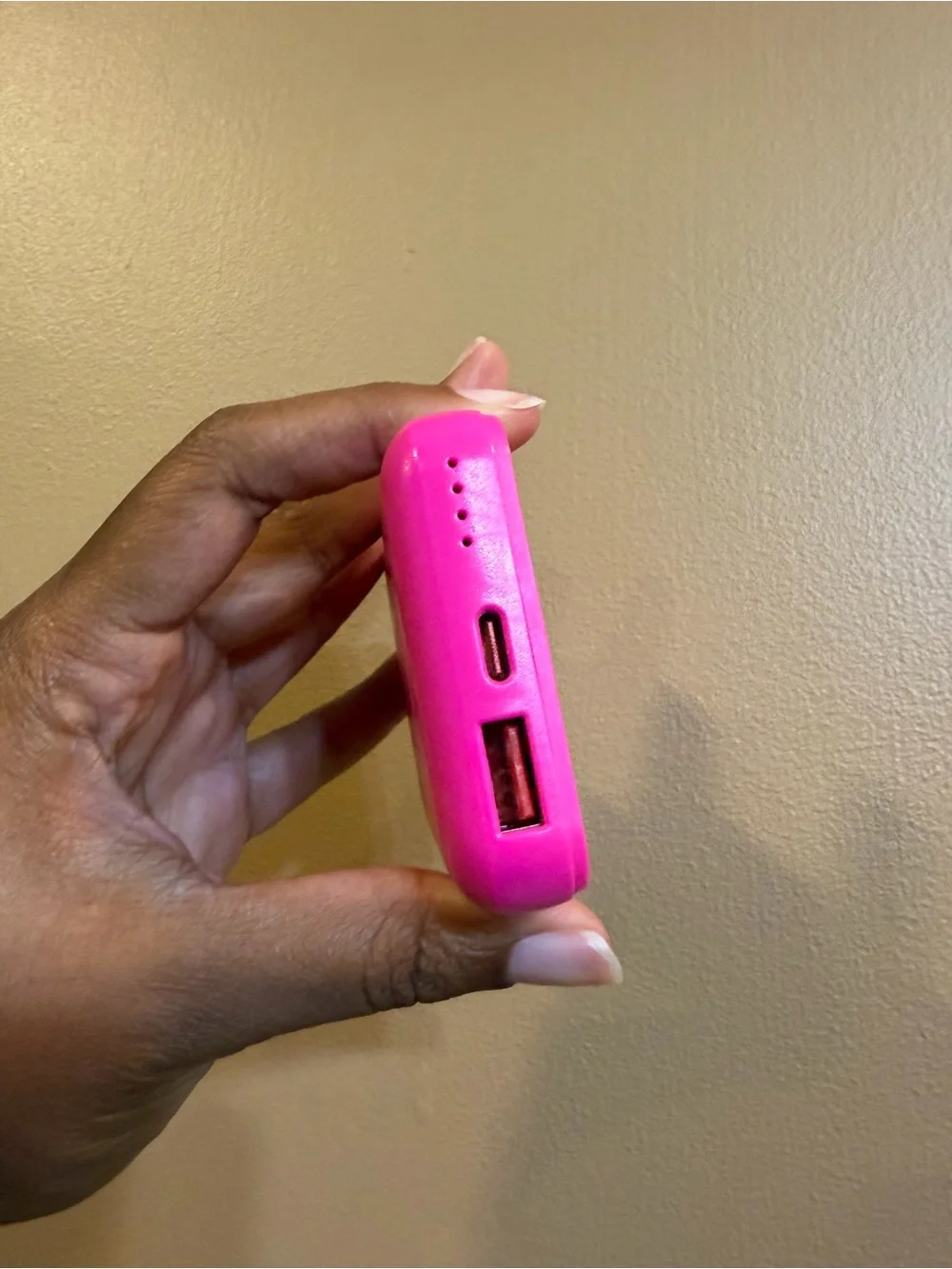 Portable Hot Pink Power Bank Charger